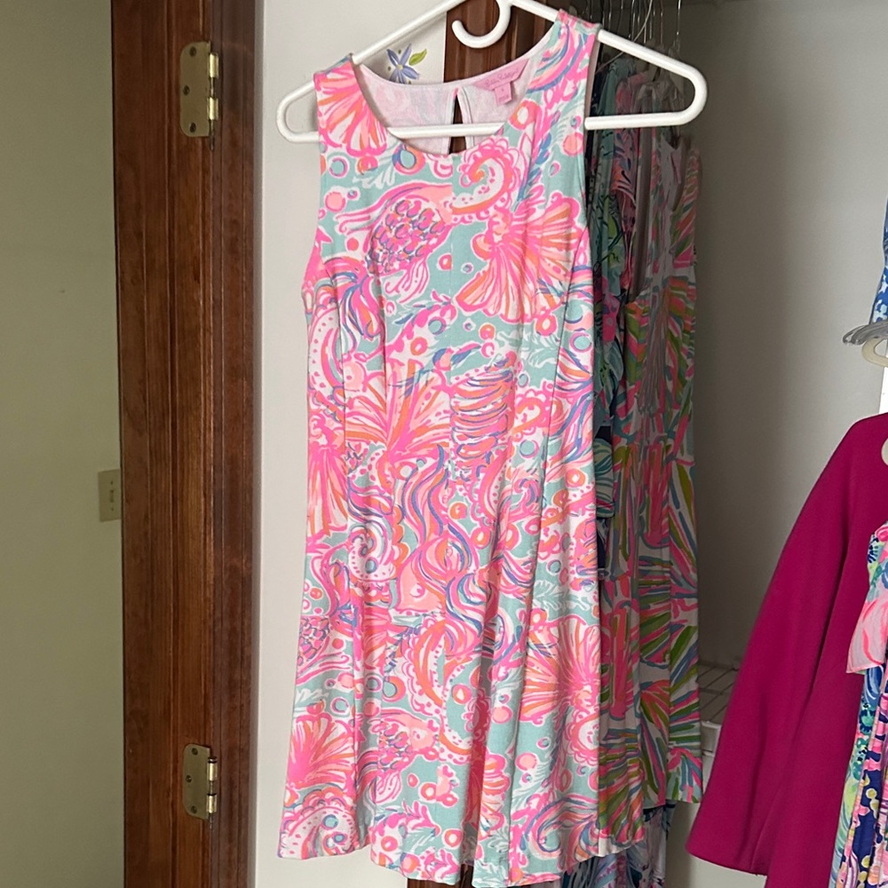 Lilly Pulitzer Pink and Blue Patterned Dress